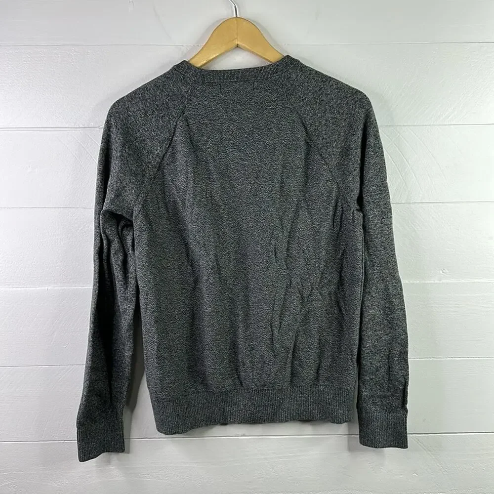 BANANA‎ REPUBLIC Gray Organic Cotton Long Sleeve Crew Neck Sweater Size Small
